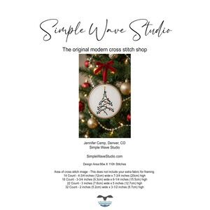 Christmas Tree Ornament Whimsical Counted Cross Stitch Pattern Chart
